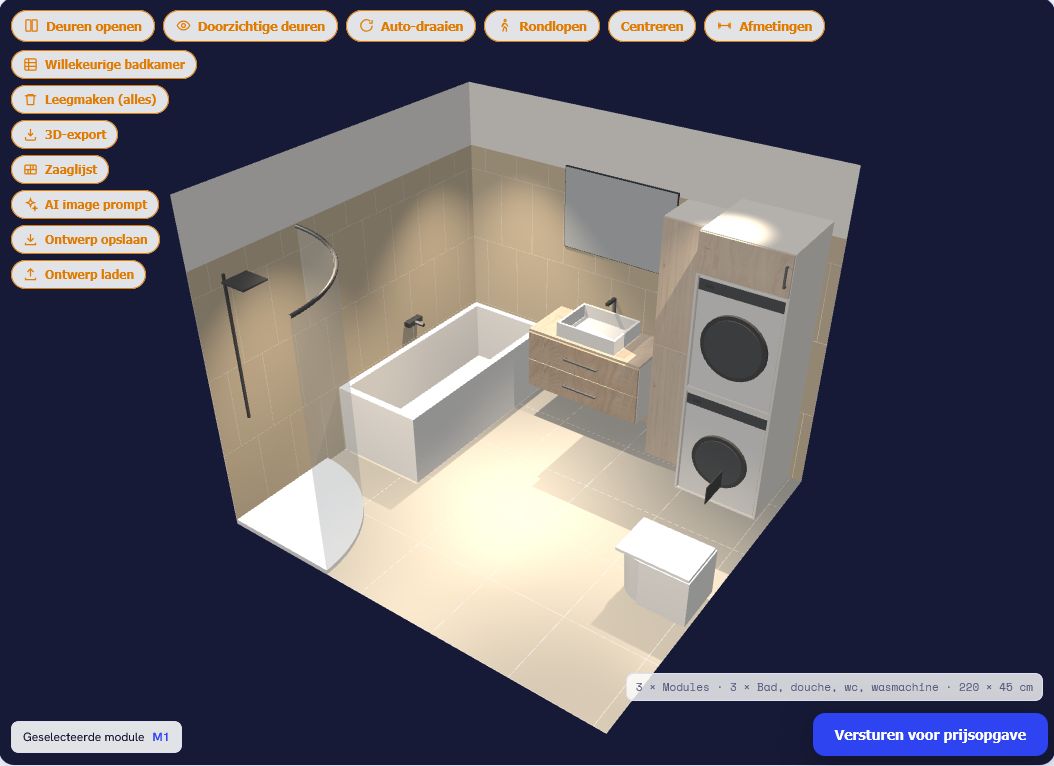 Badkamer in 3D