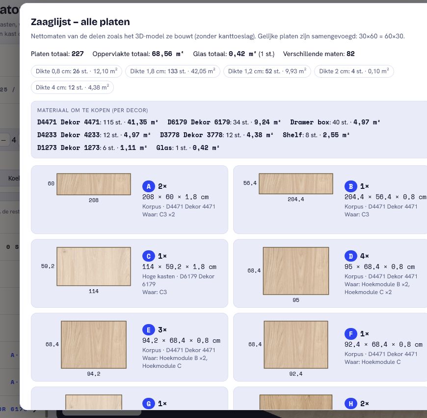 Zaaglijst – lijst van platen