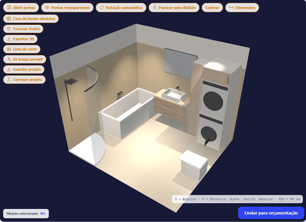 Casa de banho em 3D